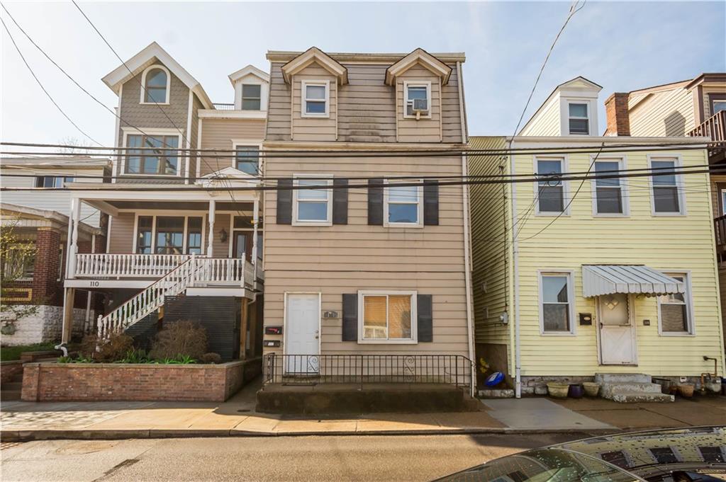 a view of a large white building