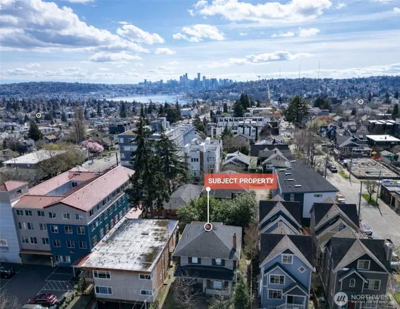 an aerial view of a houses
