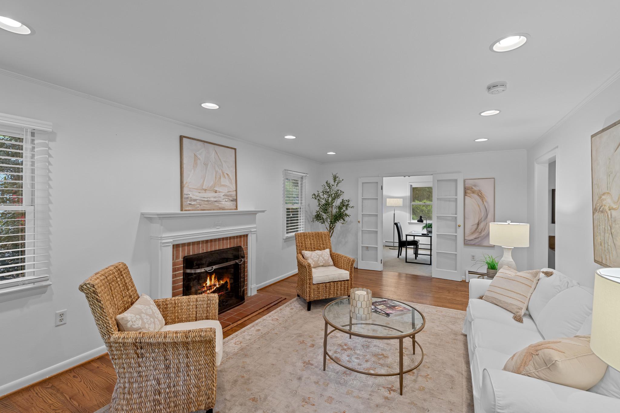 2611 Ogleton Road Annapolis, MD 21403 - Photo 22 of 50 Formal living room with woodburning fireplace