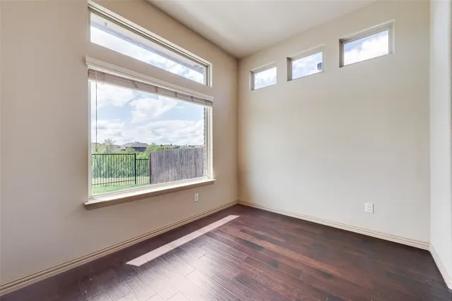 an empty room with a window