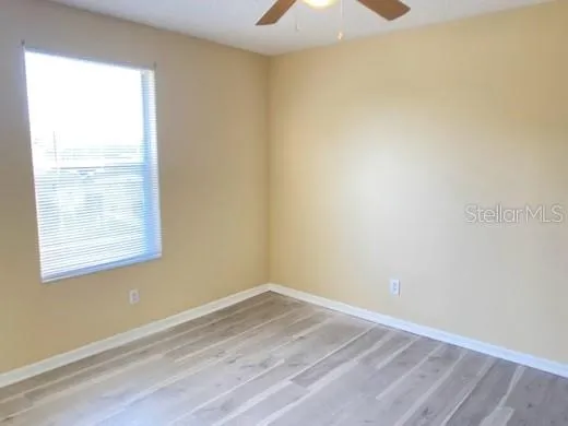 an empty room with a window