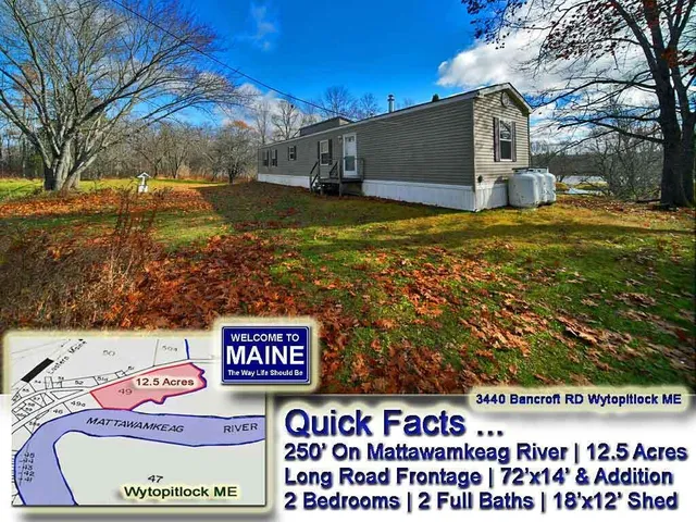 $119,500 | 3440 Bancroft Road, Wytopitlock, ME 04497