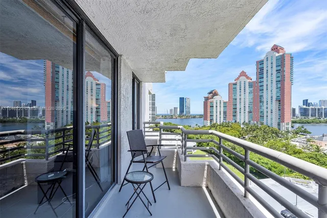 a view of a city with tall buildings