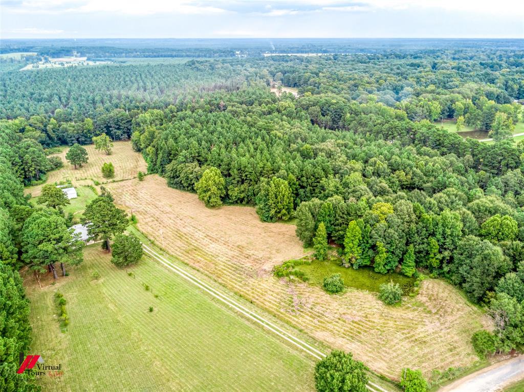 1177 Princeton Road Princeton, LA 71067 - Photo 1 of 34 Front aerial view of property with spring fed pond!