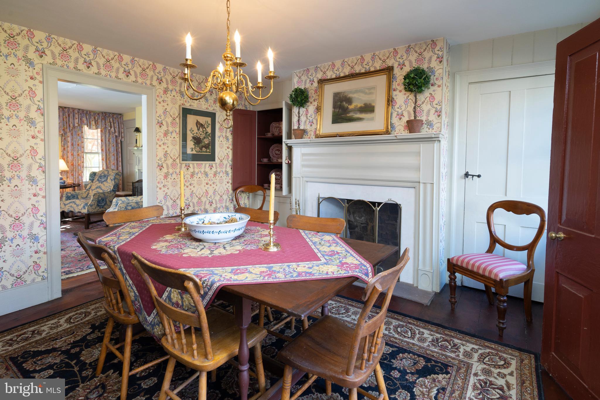 172 Pleasant Valley Road Titusville, NJ 08560 - Photo 22 of 55 Formal Dining Rm w/Gorgeous Orig Detailed Mantle