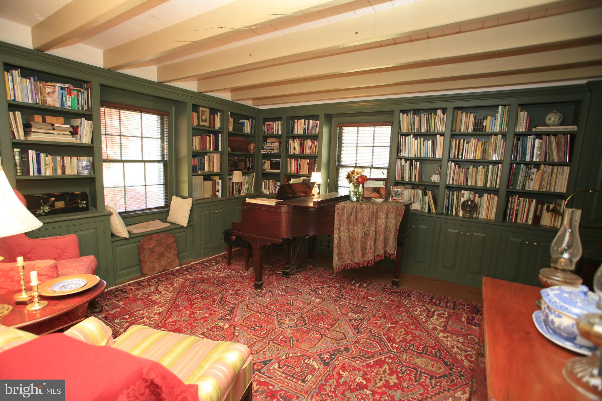172 Pleasant Valley Road Titusville, NJ 08560 - Photo 24 of 55 Library w/Built-in Shelving & Wet Bar