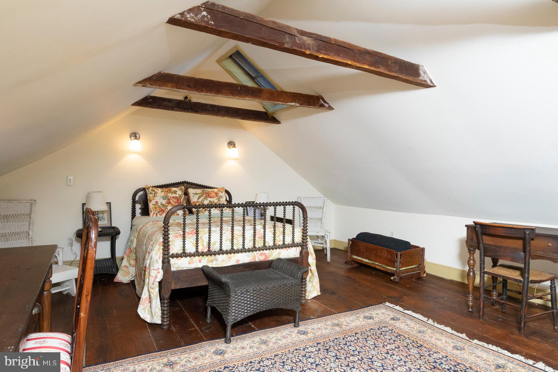 172 Pleasant Valley Road Titusville, NJ 08560 - Photo 32 of 55 Orig. Bed Rm w/Exposed Beams & Cathedral Ceiling