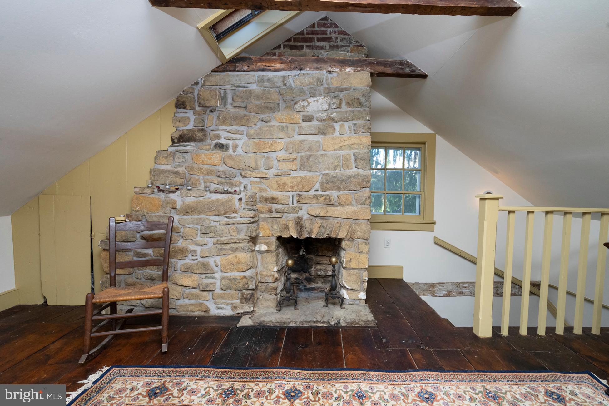172 Pleasant Valley Road Titusville, NJ 08560 - Photo 33 of 55 Period Stone Fireplace in Bedroom above Keeping Rm