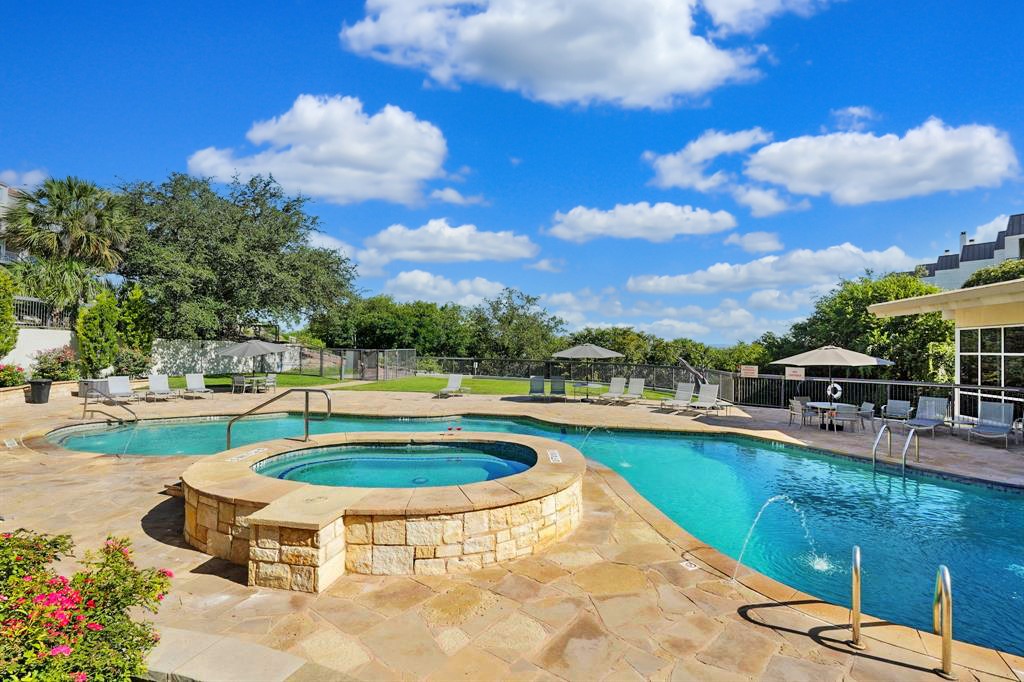 2918 Ranch Road 620, Unit 161 Austin, TX 78734 - Photo 27 of 35 a view of a swimming pool with a patio