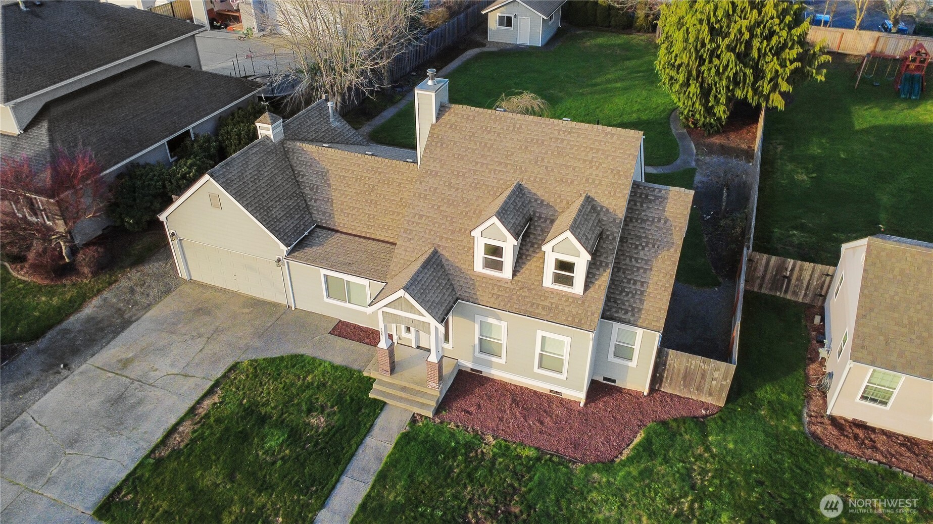 2881 Initial Avenue Enumclaw, WA 98022 - Photo 23 of 25 an aerial view of a house with garden space and street view