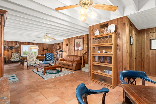 a outdoor living space with furniture