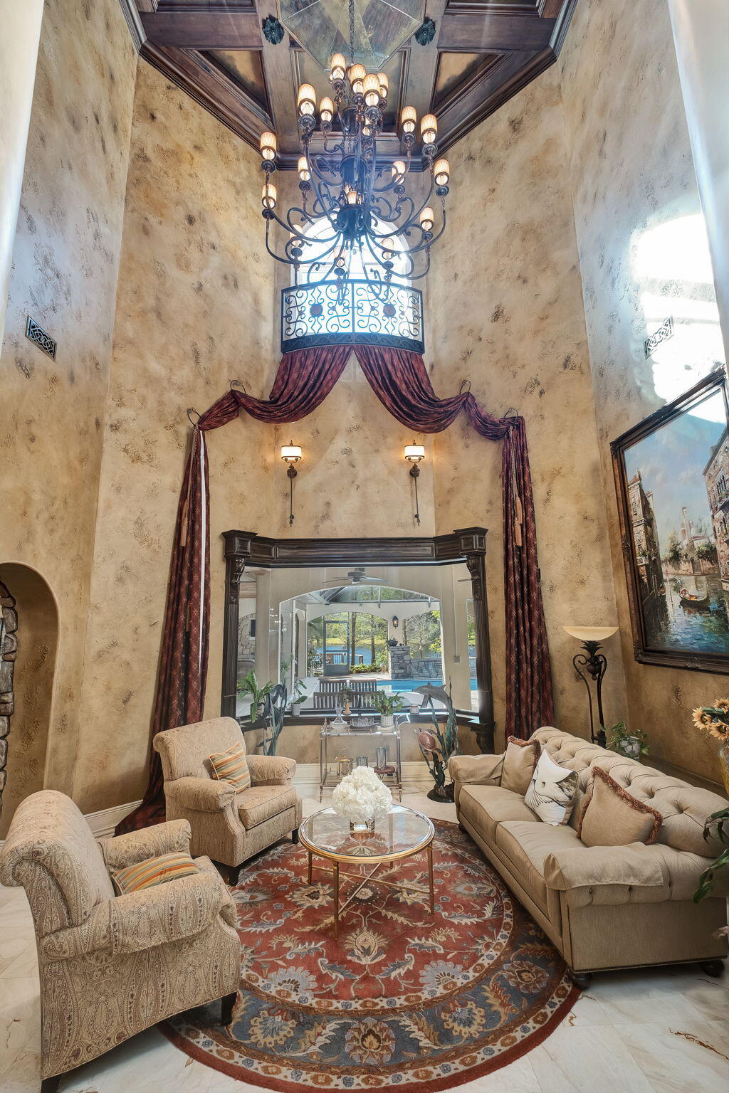 437 Admiral Court Destin, FL 32541 - Photo 23 of 100 a living room with furniture and a chandelier