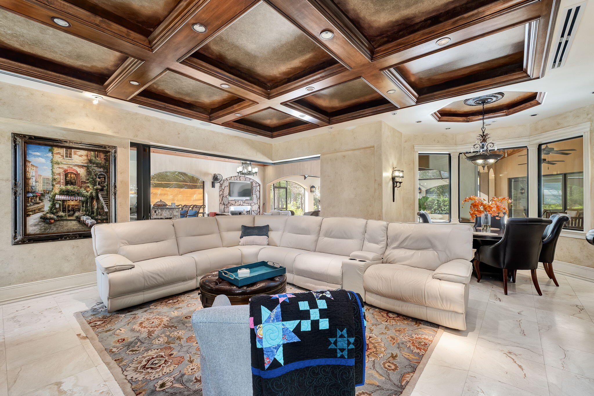 437 Admiral Court Destin, FL 32541 - Photo 45 of 100 a living room with furniture and a chandelier