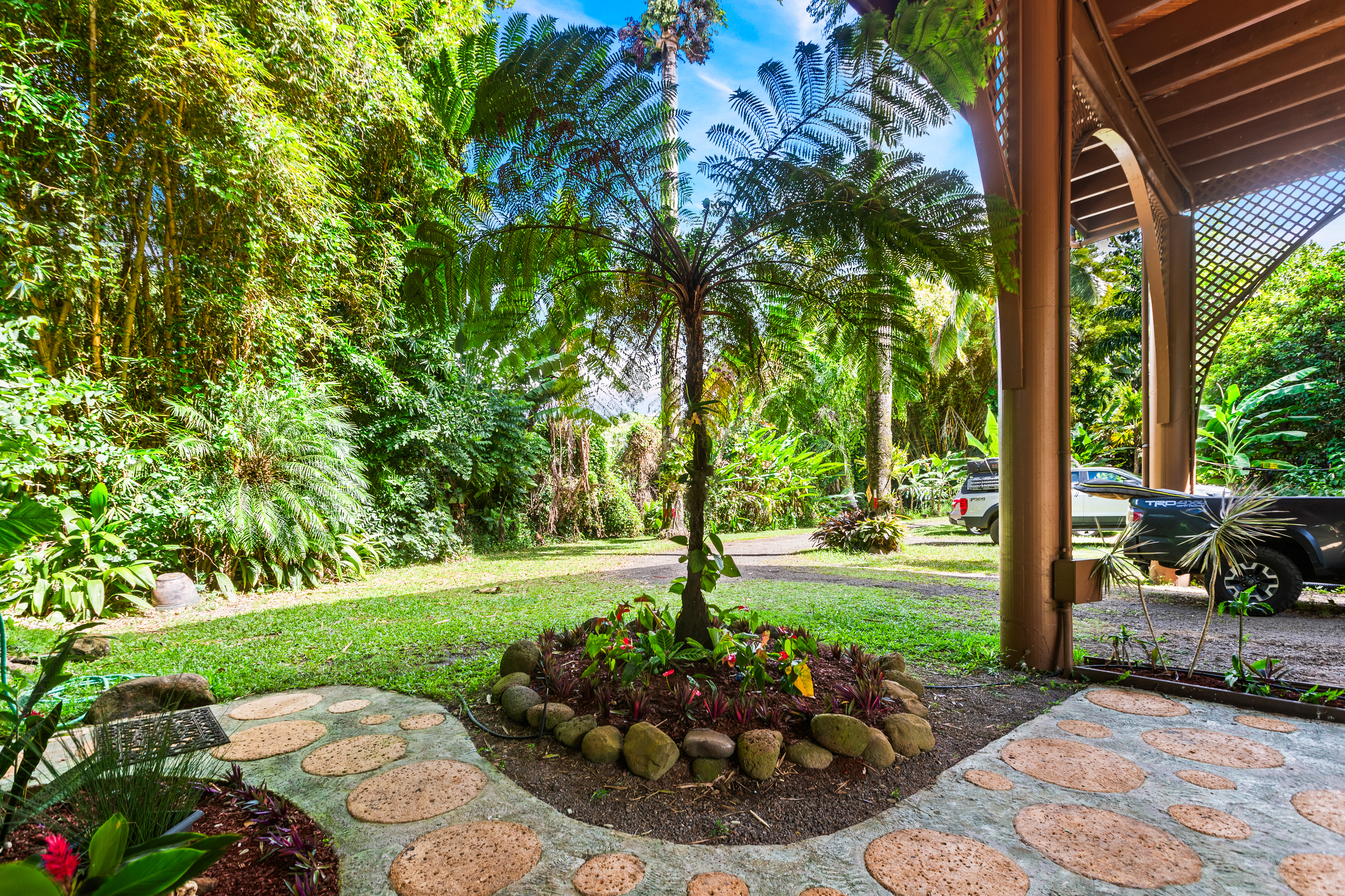 4558 A Ananalu Road Hanalei, HI 96714 - Photo 19 of 25 a view of a garden with patio
