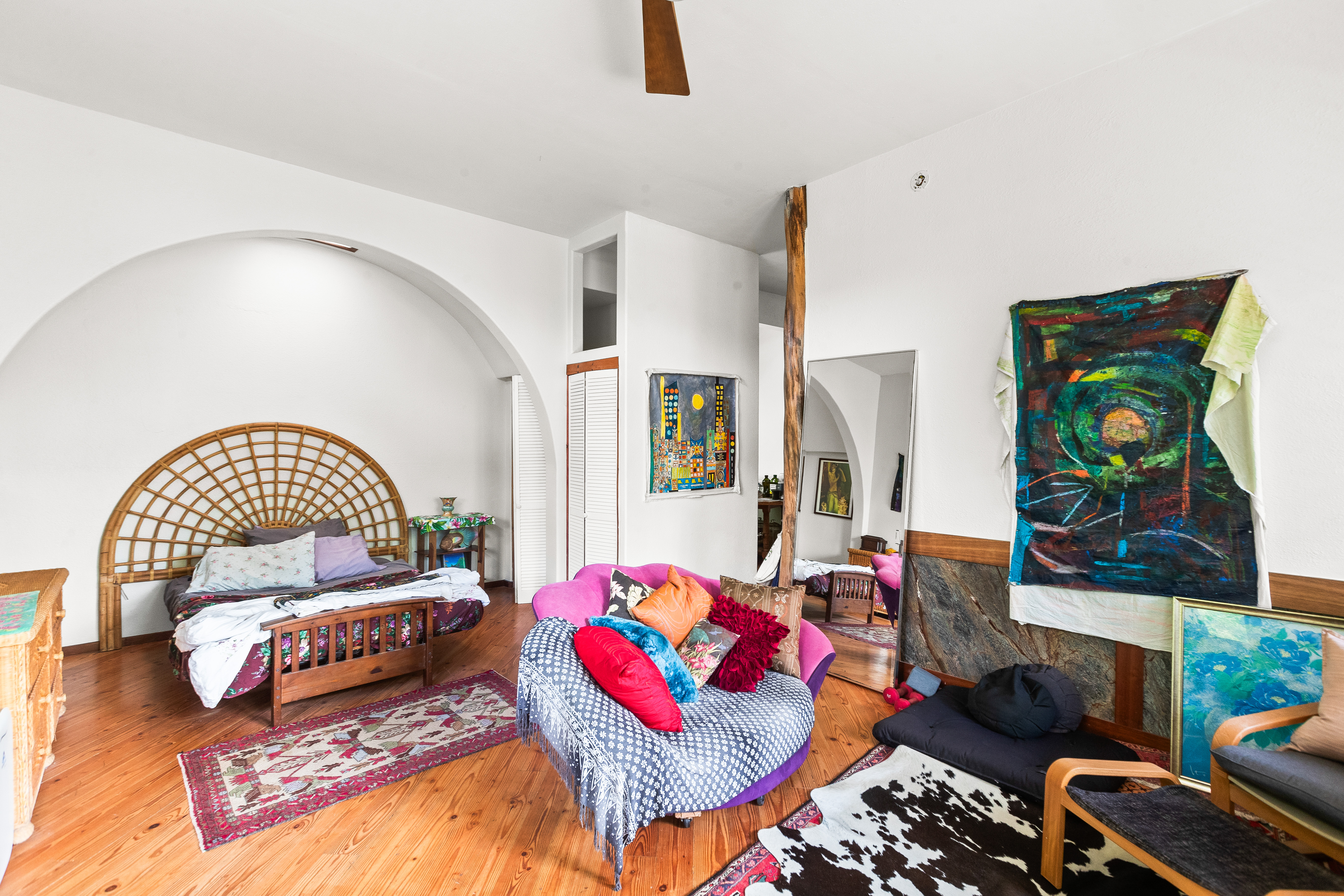 4558 A Ananalu Road Hanalei, HI 96714 - Photo 6 of 25 a bedroom with furniture and a wooden floor