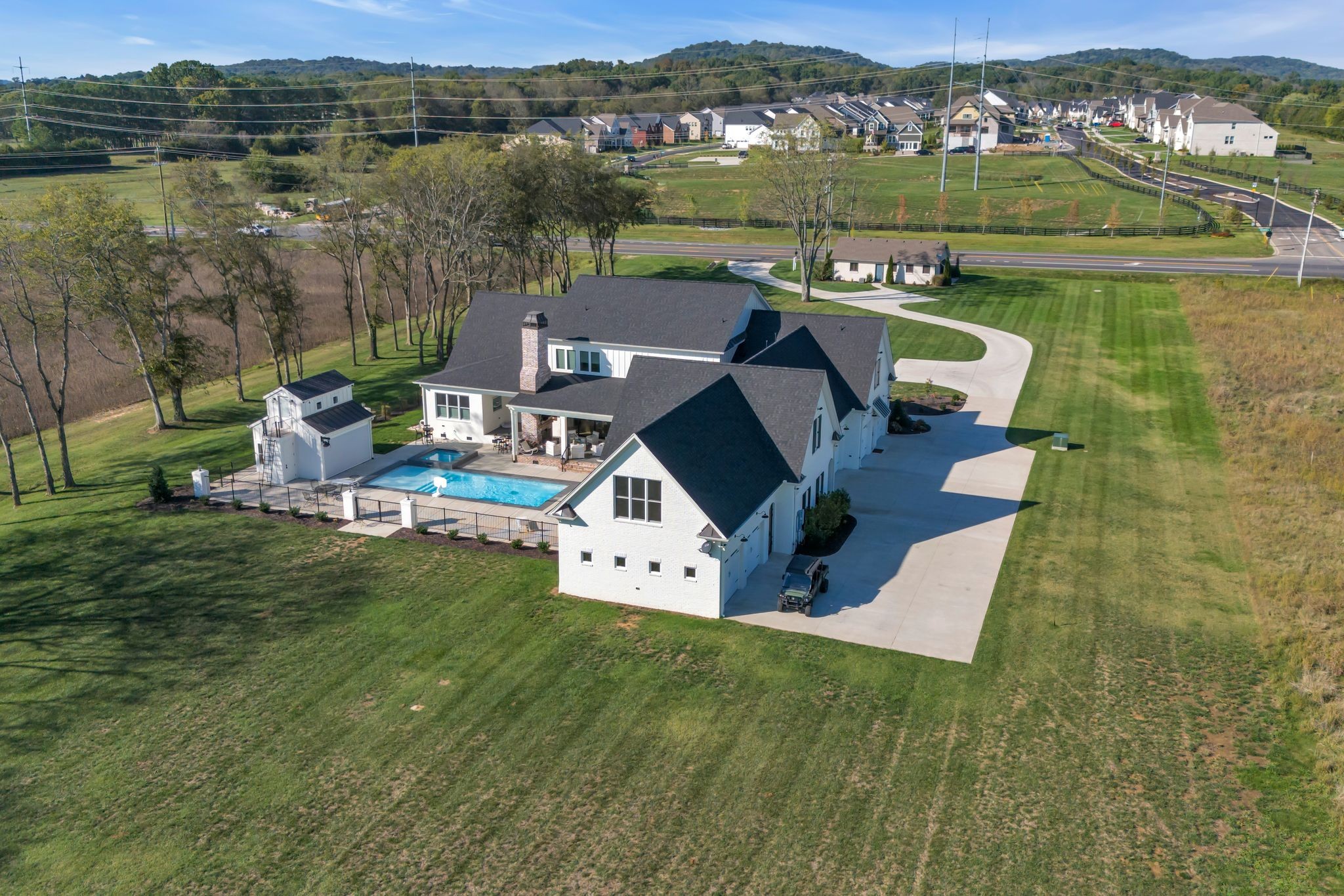 4855 Murfreesboro Road Arrington, TN 37014 - Photo 62 of 63 an aerial view of a house with a lake view