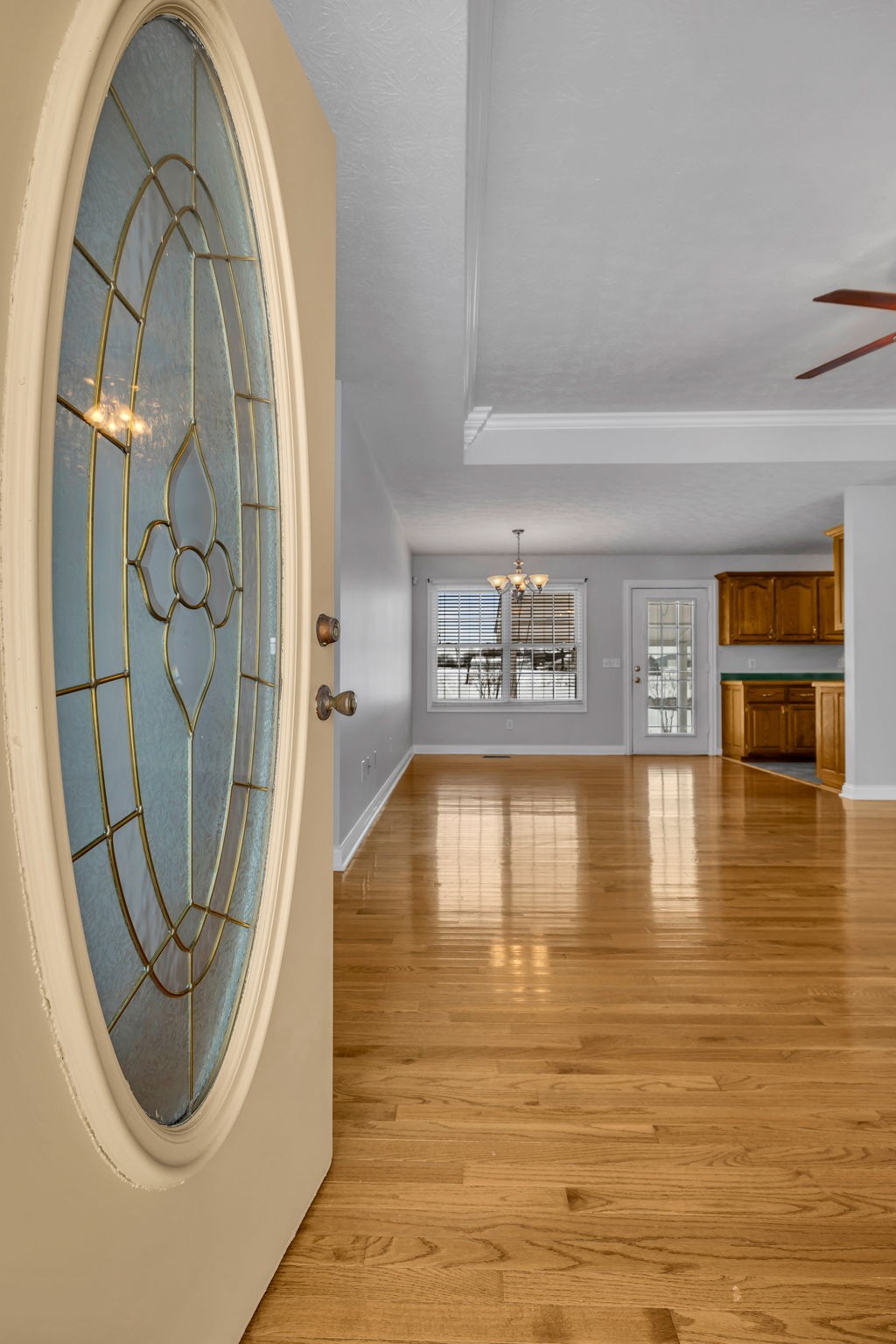 257 Martin Chapel Road Portland, TN 37148 - Photo 12 of 36 a view of empty room with wooden floor and fan