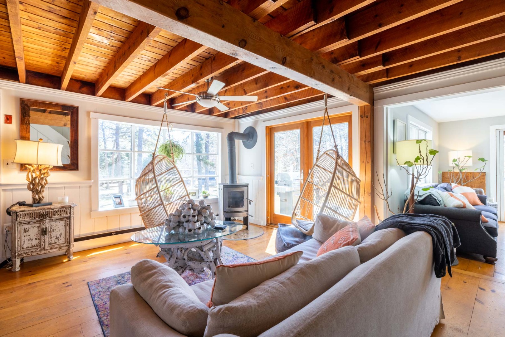 41 Rd To The Plaines Edgartown, MA 02539 - Photo 6 of 19 a living room with furniture and a large window