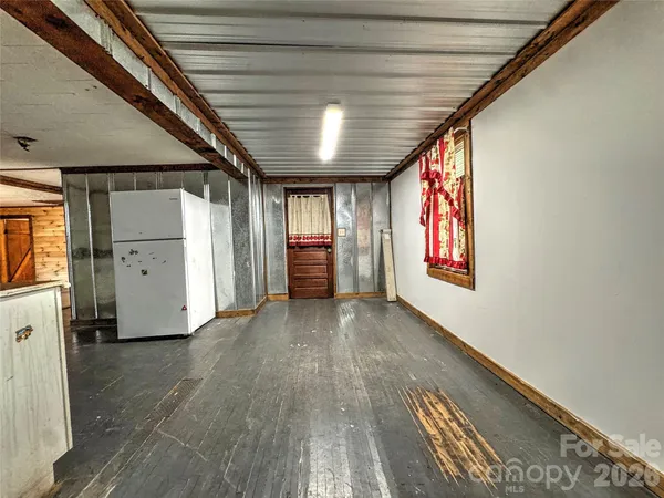 an entryway with staircase