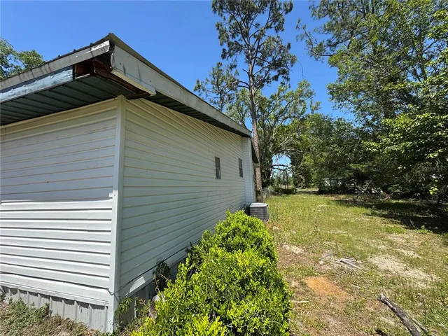 a backyard of a house