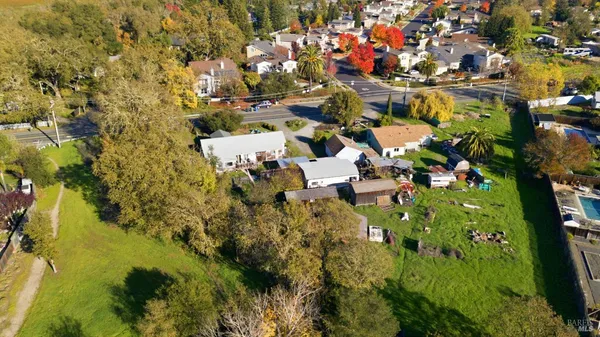 a view of yard with outdoor seating
