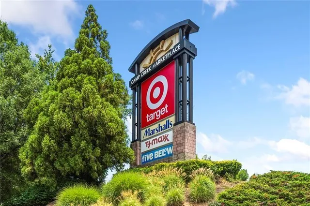 a street sign on a pole on a street