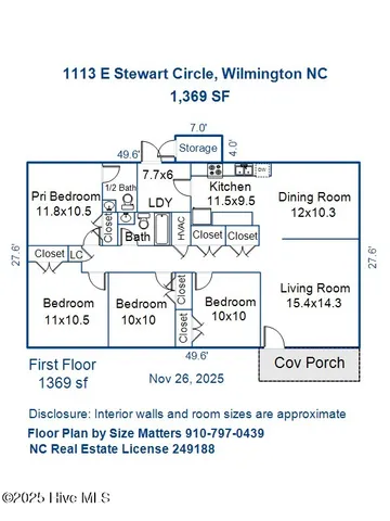 $215,000 | 1113 East Stewart Circle, Wilmington, NC 28405