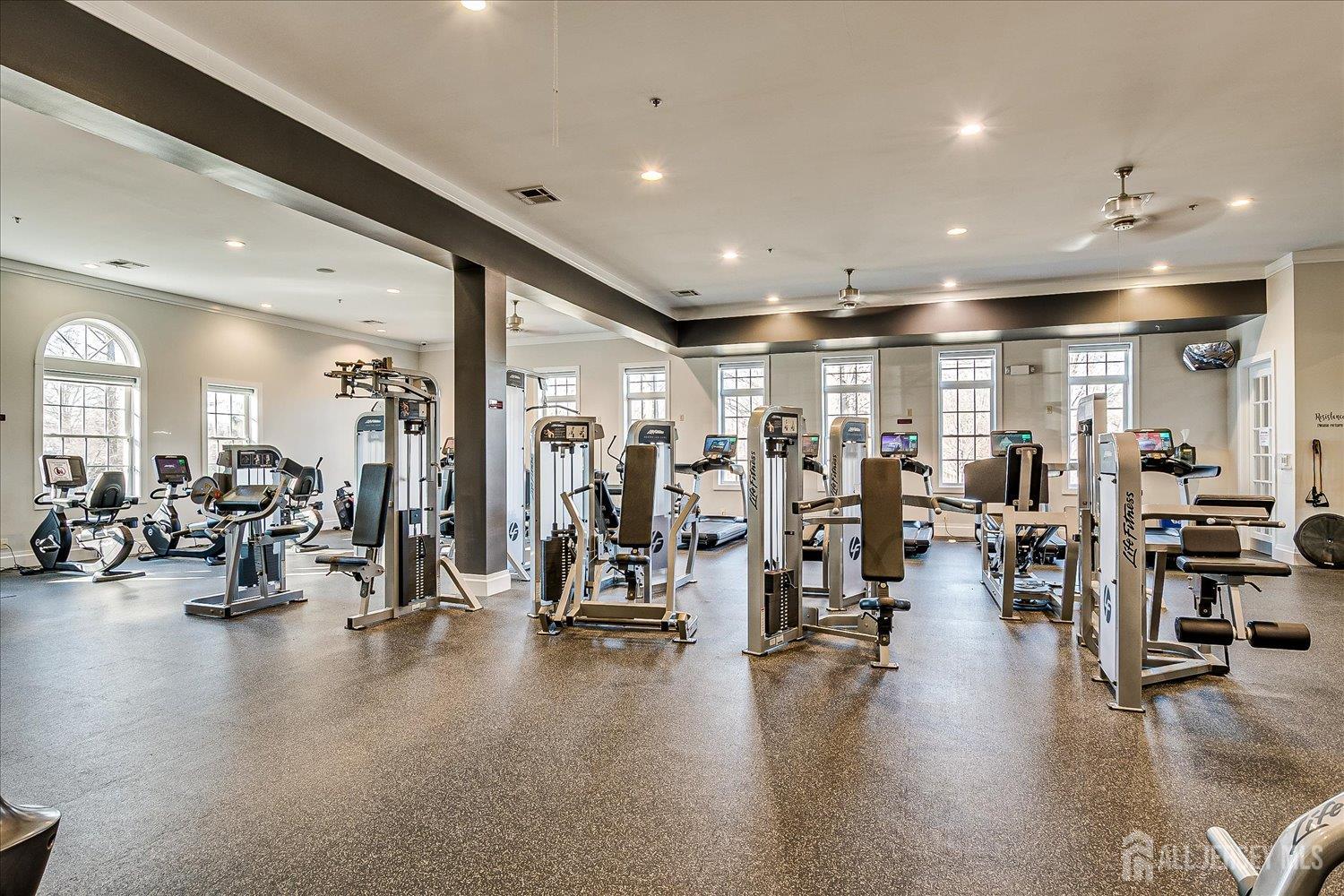 22 Silver Charm Road Manalapan, NJ 07726 - Photo 50 of 51 a view of a room with gym equipment