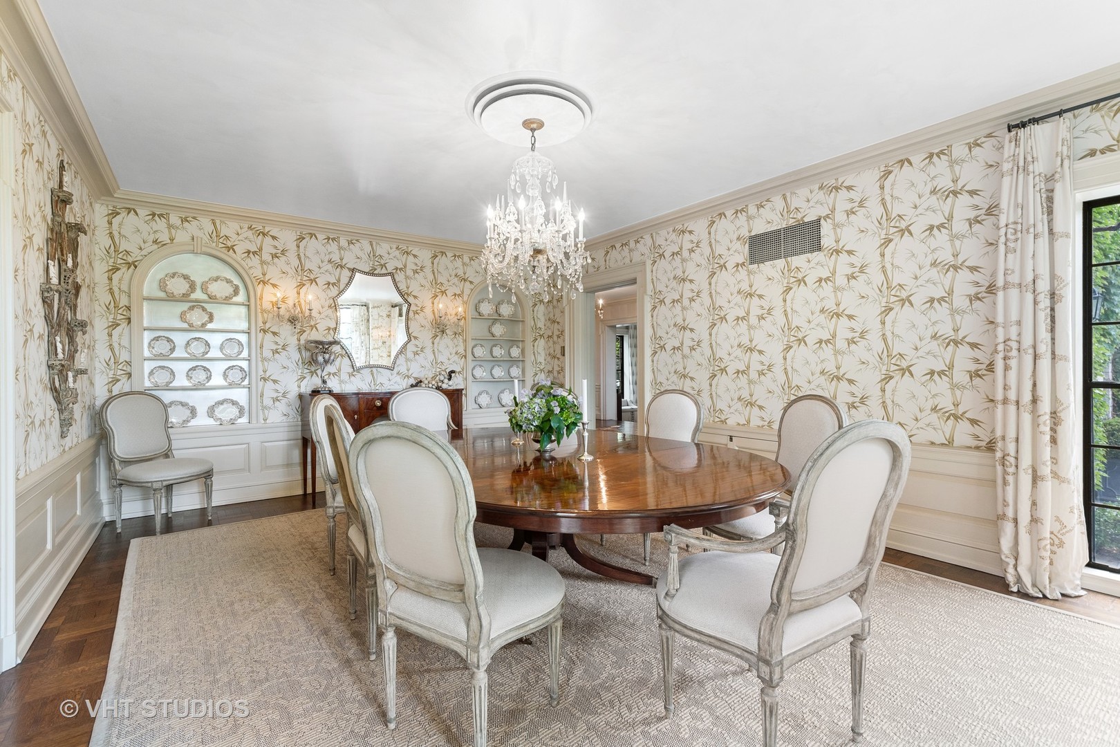 720 Ardsley Road Winnetka, IL 60093 - Photo 49 of 103 a view of a dining room with furniture and chandelier