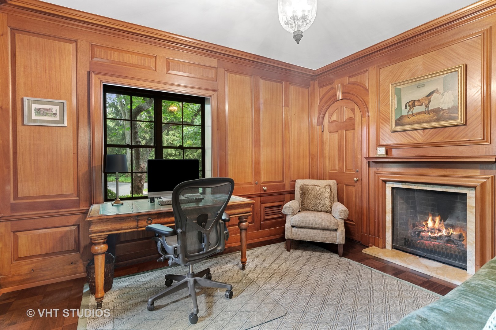 720 Ardsley Road Winnetka, IL 60093 - Photo 81 of 103 a living room with furniture a window and a fireplace