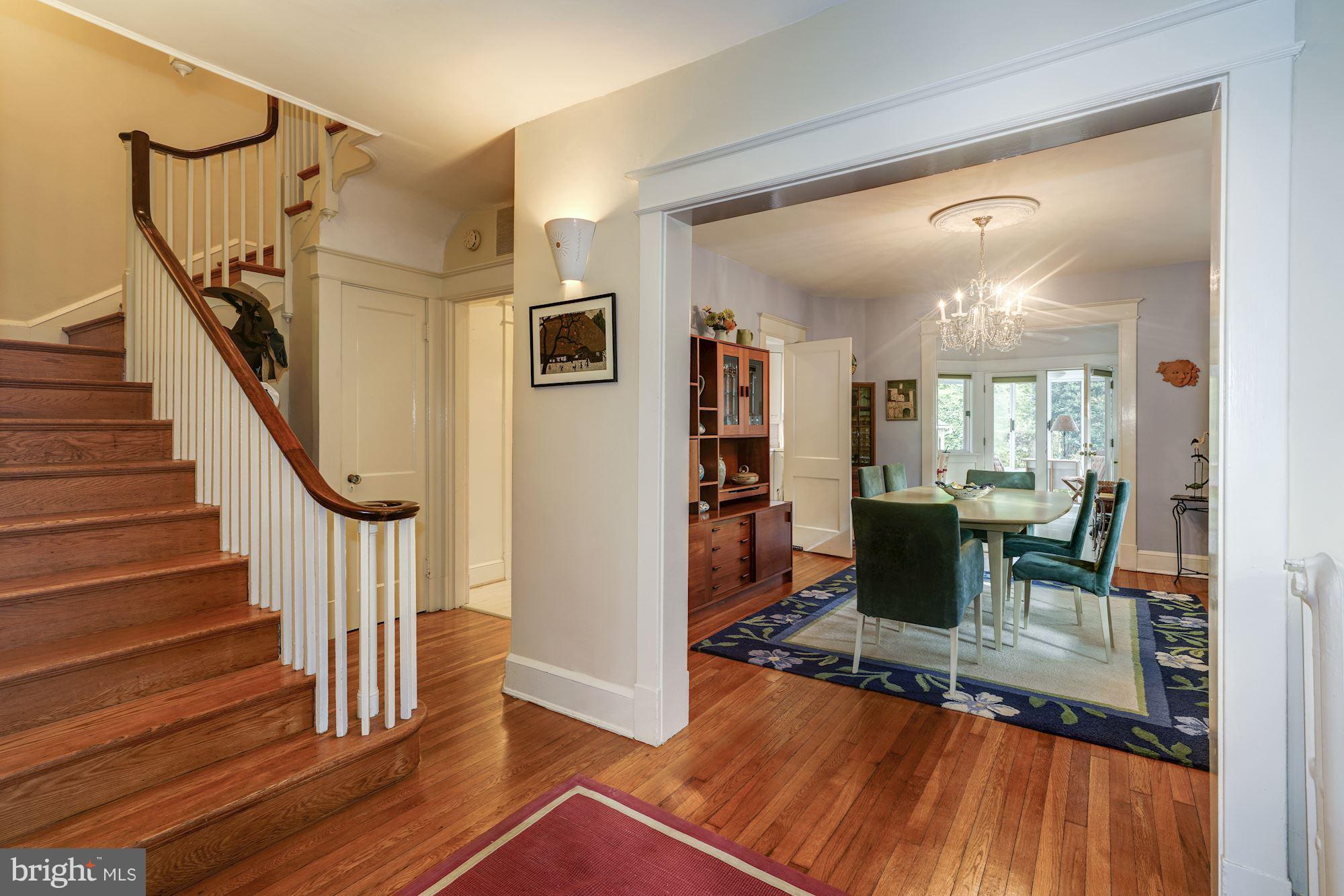 4119 Military Road Northwest Washington, DC 20015 - Photo 5 of 30 Entry hall, stairs, door to powder room