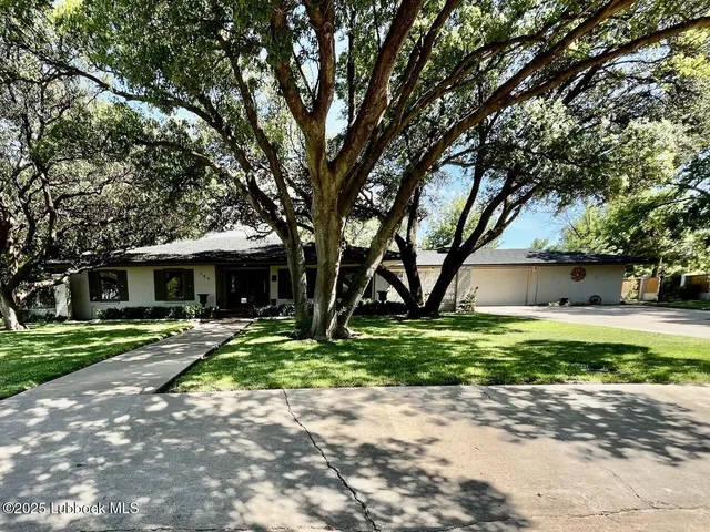 a view of a trees in front of a house