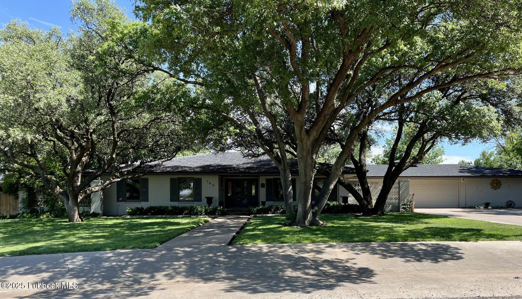 103 Yucca Terrace Plainview, TX 79072 - Photo 2 of 79 a front view of a house with a yard and an trees