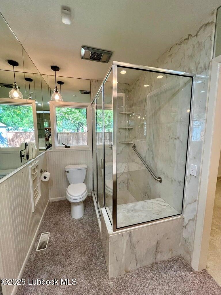103 Yucca Terrace Plainview, TX 79072 - Photo 47 of 79 a bathroom with a granite countertop sink mirror vanity and toilet