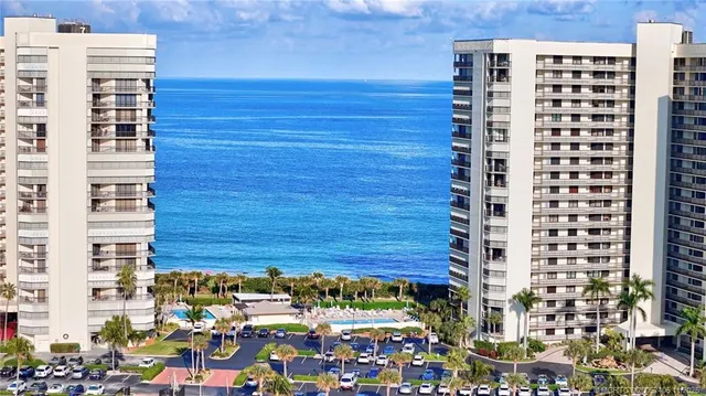 a city view with tall buildings