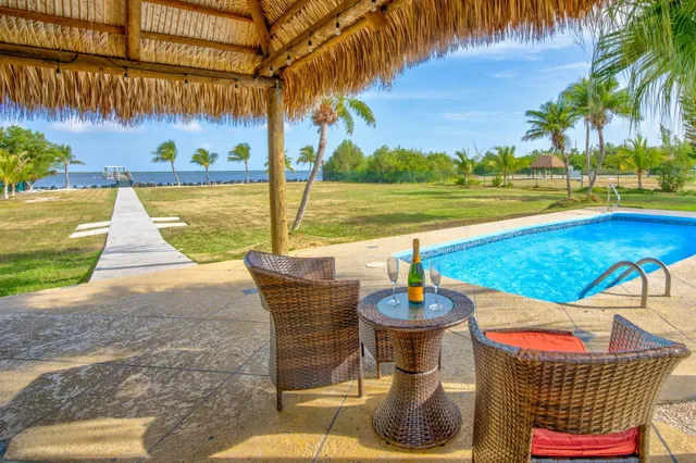 a outdoor view with a sitting space