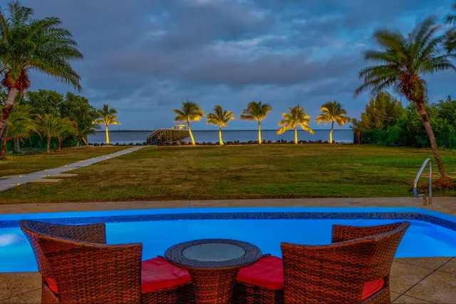 a view of outdoor space with swimming pool