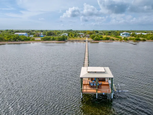 a view of balcony with ocean view