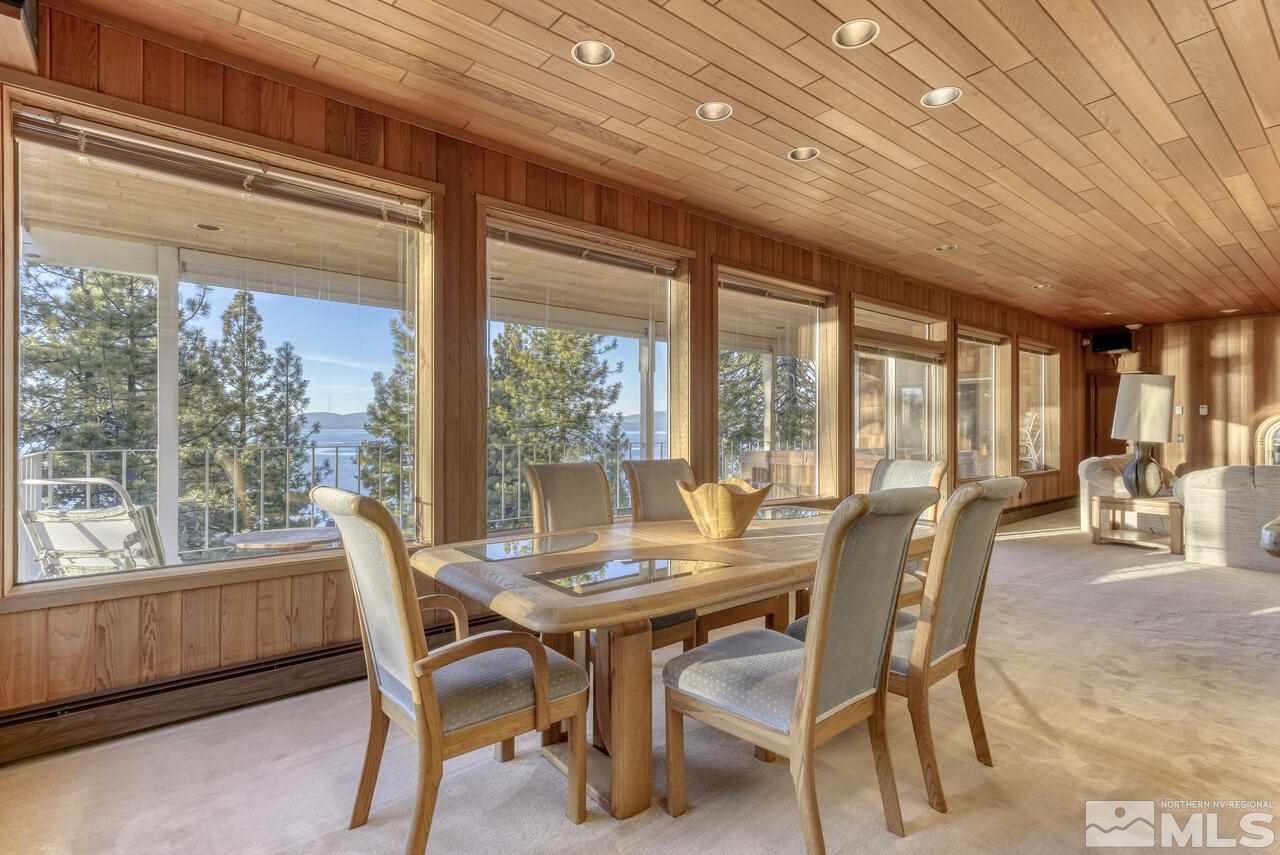 118 Ponderosa Zephyr Cove, NV 89448 - Photo 13 of 31 a view of a dining room with furniture window and outside view