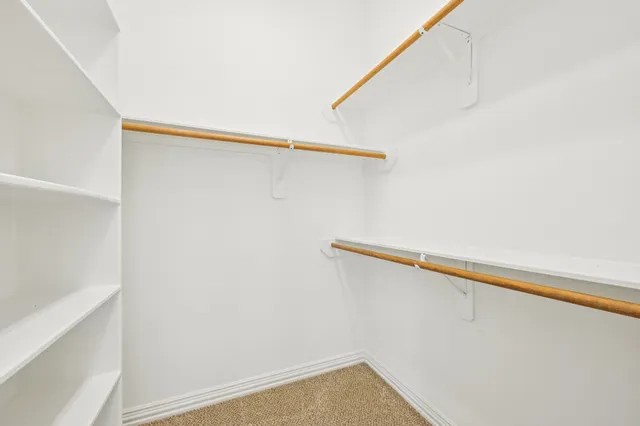 a view of small space with racks on the wall