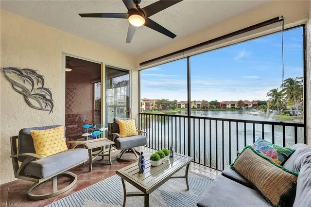 a outdoor living space with furniture