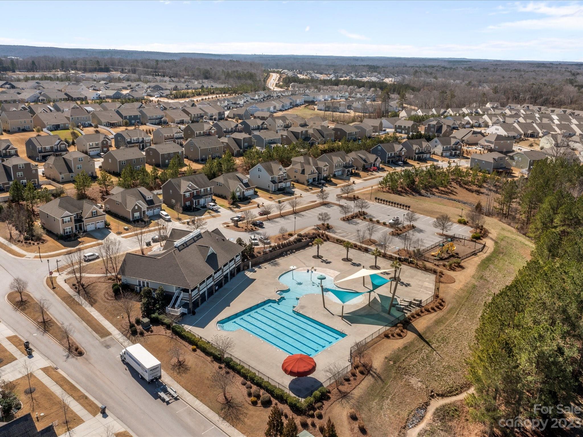 78005 Rillstone Drive Lancaster, SC 29720 - Photo 39 of 41 an aerial view of a city with lots of residential buildings