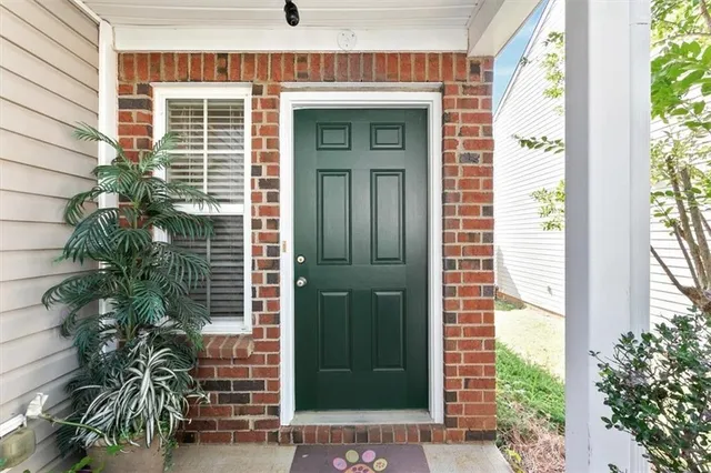 a view of a entryway door of the house