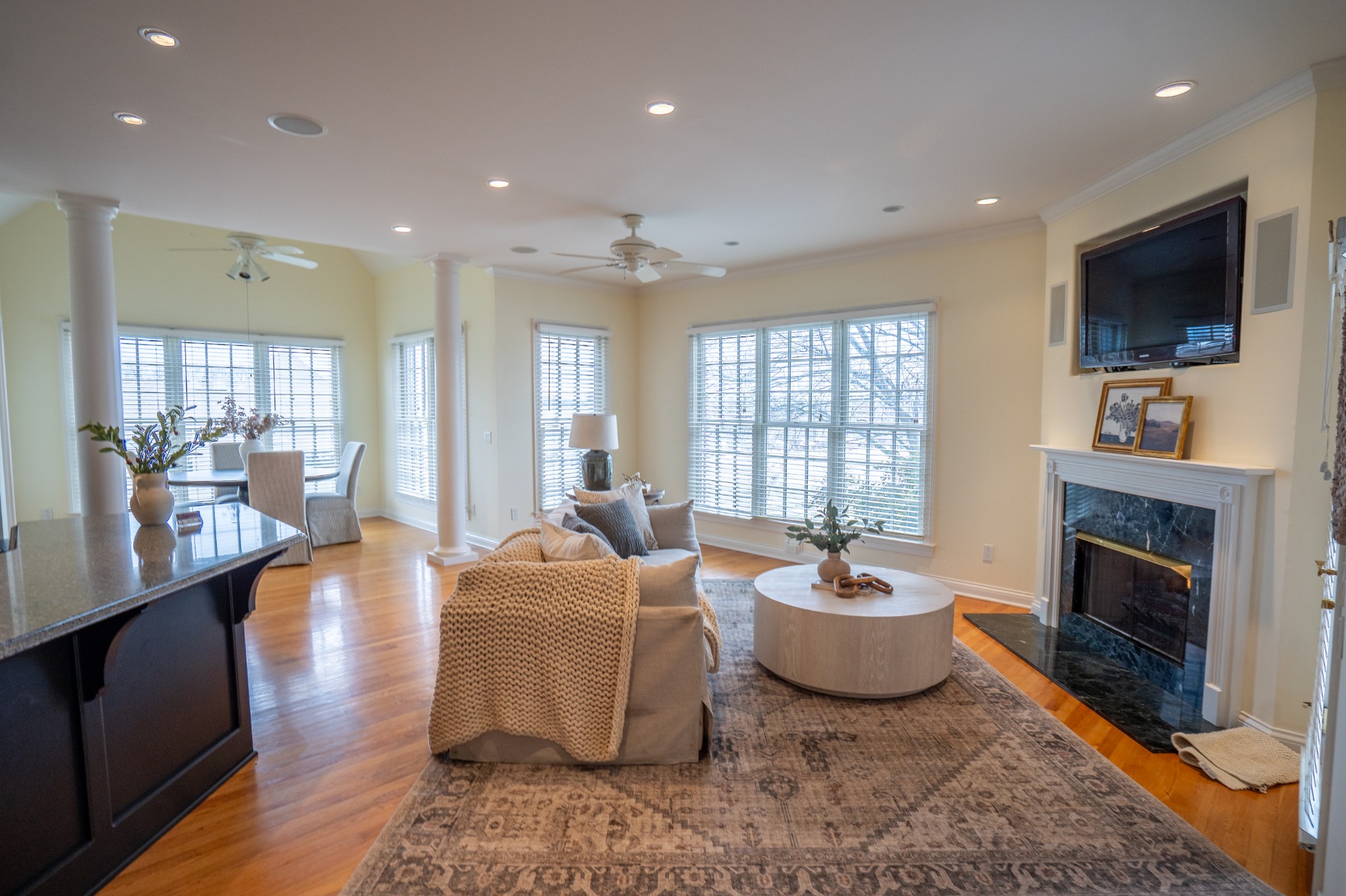 156 Eagle Pointe Springfield, TN 37172 - Photo 13 of 36 a living room with fireplace furniture and a flat screen tv