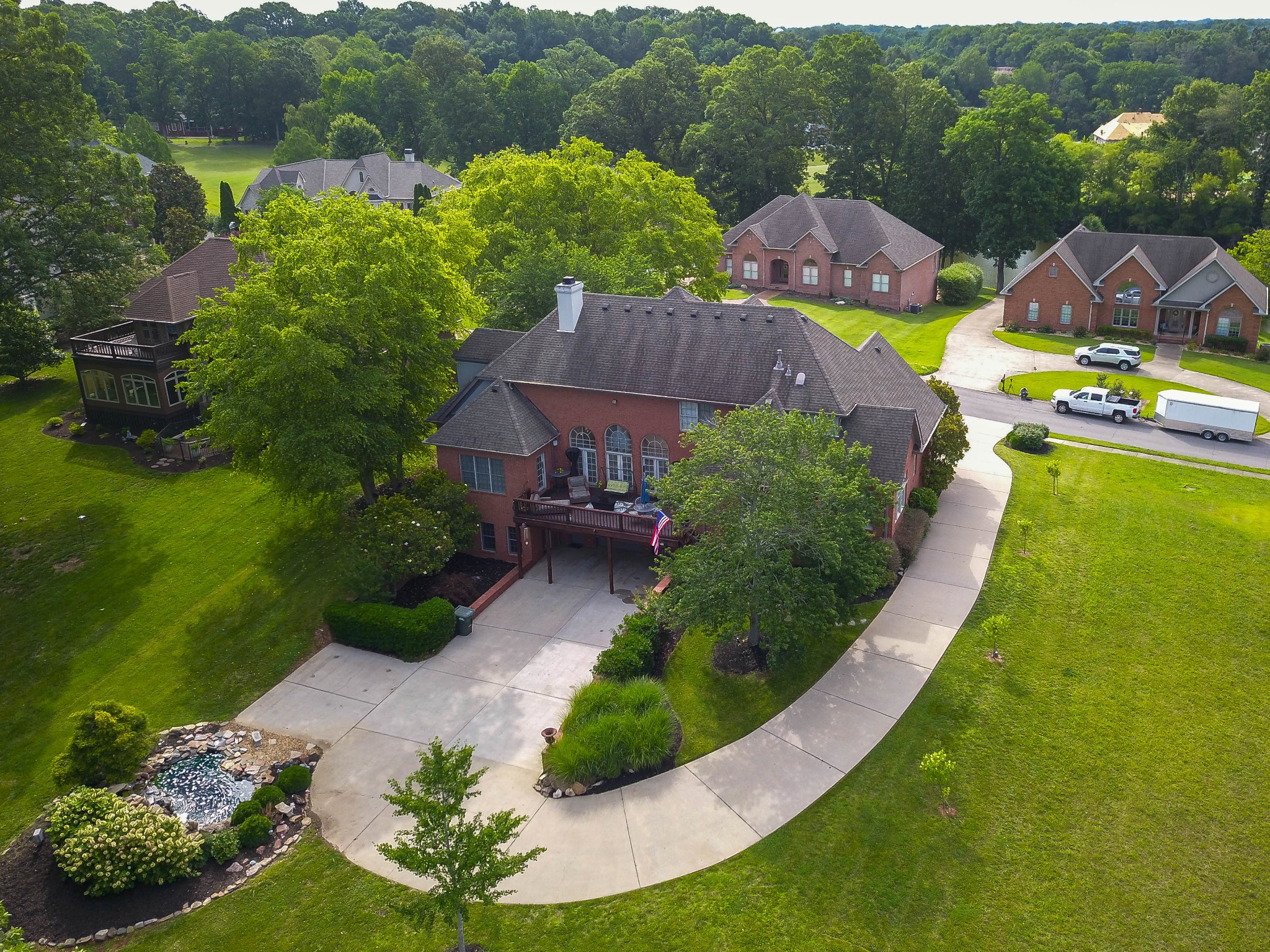 156 Eagle Pointe Springfield, TN 37172 - Photo 36 of 36 an aerial view of residential houses with outdoor space and river