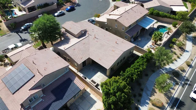 a aerial view of a house