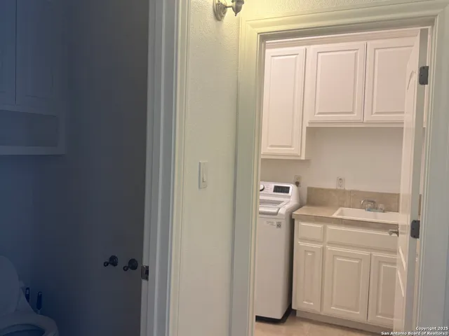 a view of wooden door