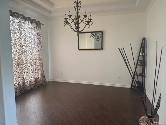 a view of backyard with green space