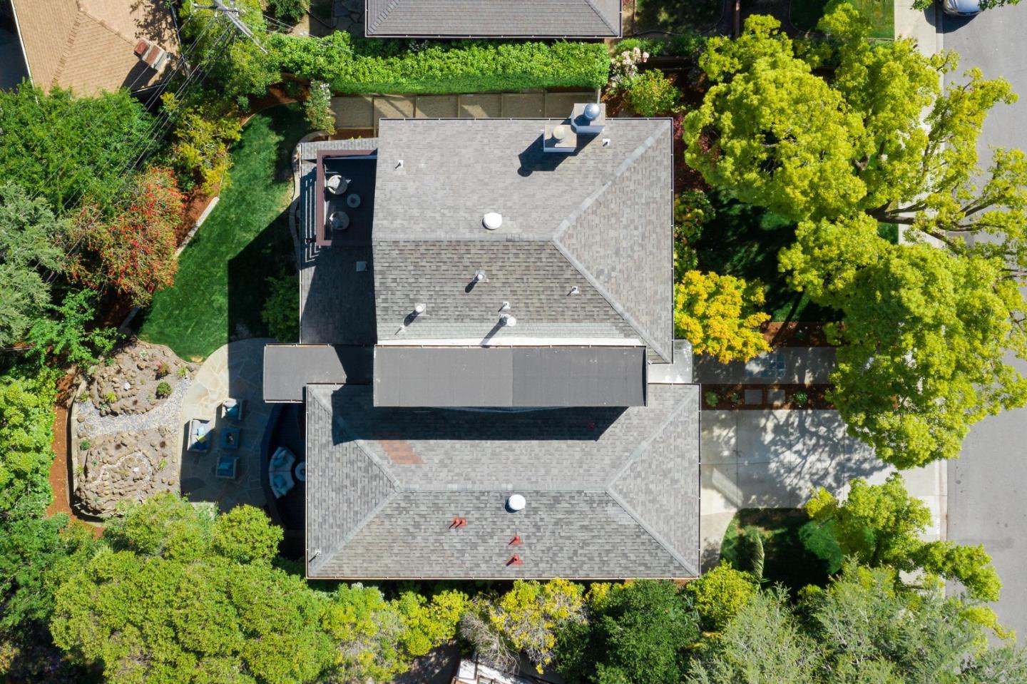 541 Nevada Avenue San Mateo, CA 94402 - Photo 9 of 100 an aerial view of a house with a yard and garden