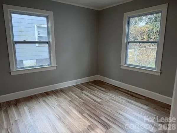 an empty room with a window